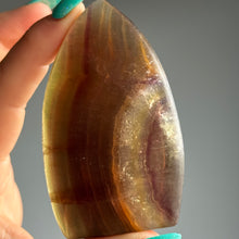 Yellow & Purple Fluorite Banded Freeform Crystal Specimen