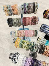 A-Z Mystery 8mm Beaded stretch stone bracelet