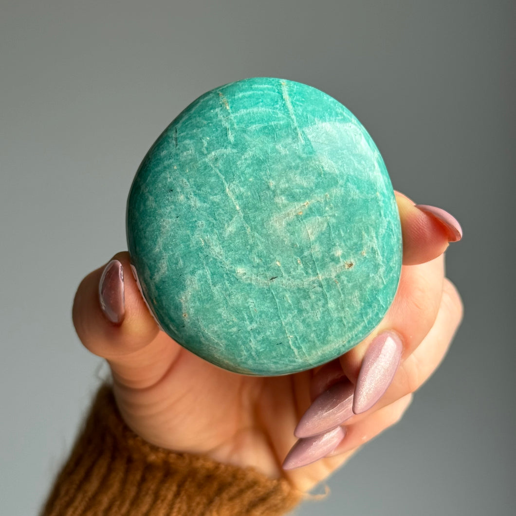 Amazonite Palm Stone Crystal Specimen