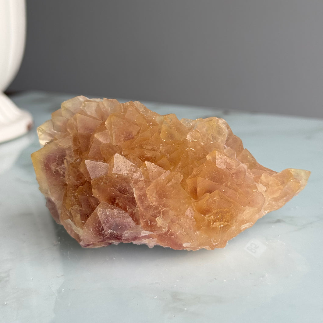 Yellow Fluorite Cluster Crystal Specimen