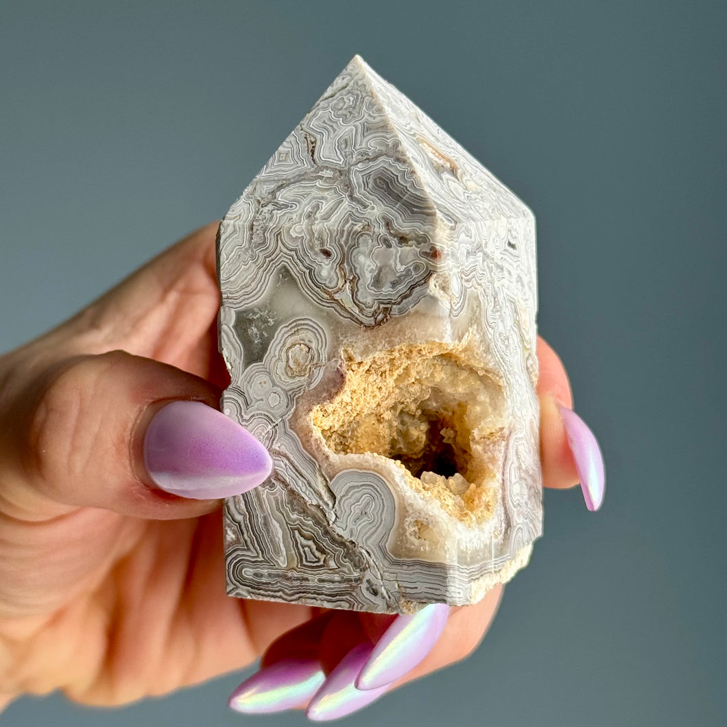 Agate (Mexican Crazy Lace) Tower Specimen (C41)