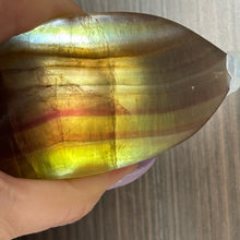 Yellow and Purple Fluorite Flame with Mica Specimen