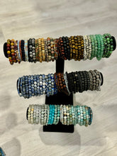 A-Z Mystery 8mm Beaded stretch stone bracelet