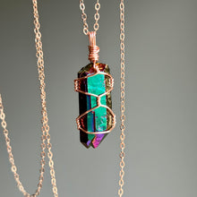 Titanium Aura Quartz Wire Wrapped Necklace