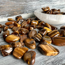 Tigers eye (med) tumbled pocket stone crystal specimen