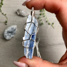 Kyanite Wire Wrapped Necklace on 925 sterling silver