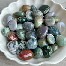 Rainbow Moss Agate tumbles pocket stone specimen(LG)