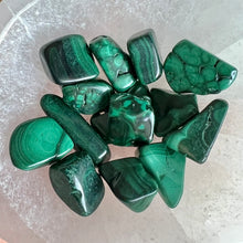Malachite tumbled pocket stone specimen (xsm)