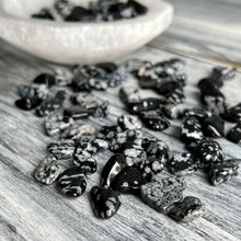Snowflake Obsidian x4 (xm) tumbled Pocket Stone Specimen