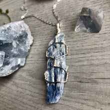 Kyanite Wire Wrapped Necklace on 925 sterling silver