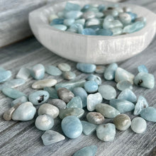 Aquamarine Tumbled (xsm) x4 Pocket Stone specimen