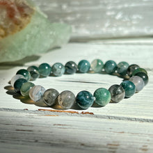 A-Z Mystery 8mm Beaded stretch stone bracelet