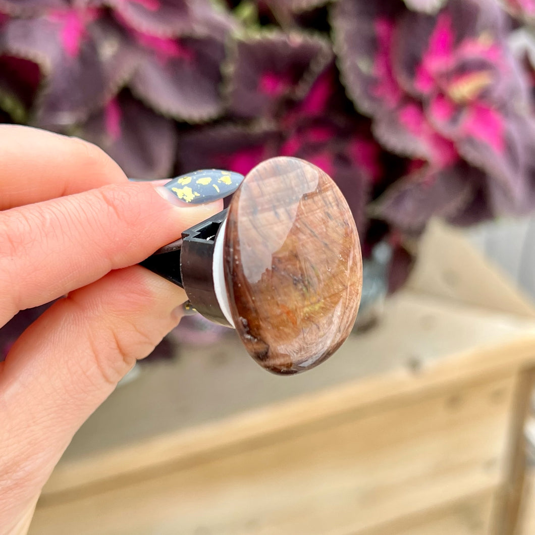 Red Tiger’s Eye Car Vent Clip