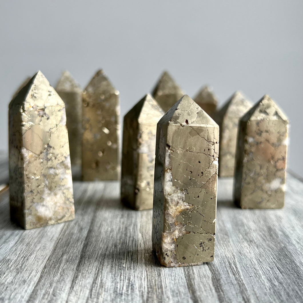 Pyrite Tower (obelisk) Specimen (med)
