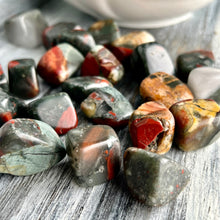 Bloodstone tumbled pocket stone crystal specimen