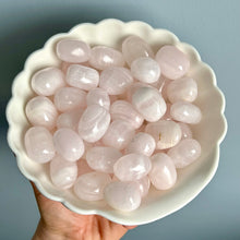 Pink Mangano Calcite tumbled pocket stone crystal specimen (sm)