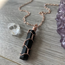 Black Tourmaline Wire Wrapped Necklace