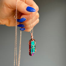 Titanium Aura Quartz Wire Wrapped Necklace