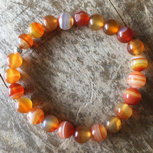 Carnelian Beaded Stretch Bracelet