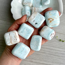 Blue Aragonite/Caribbean Calcite Pocket Stone Crystal Specimen LG