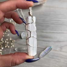 Selenite wire wrapped necklace