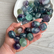 Rainbow Fluorite (LG) Tumbled Pocket Stone Crystal Specimen