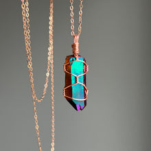 Titanium Aura Quartz Wire Wrapped Necklace