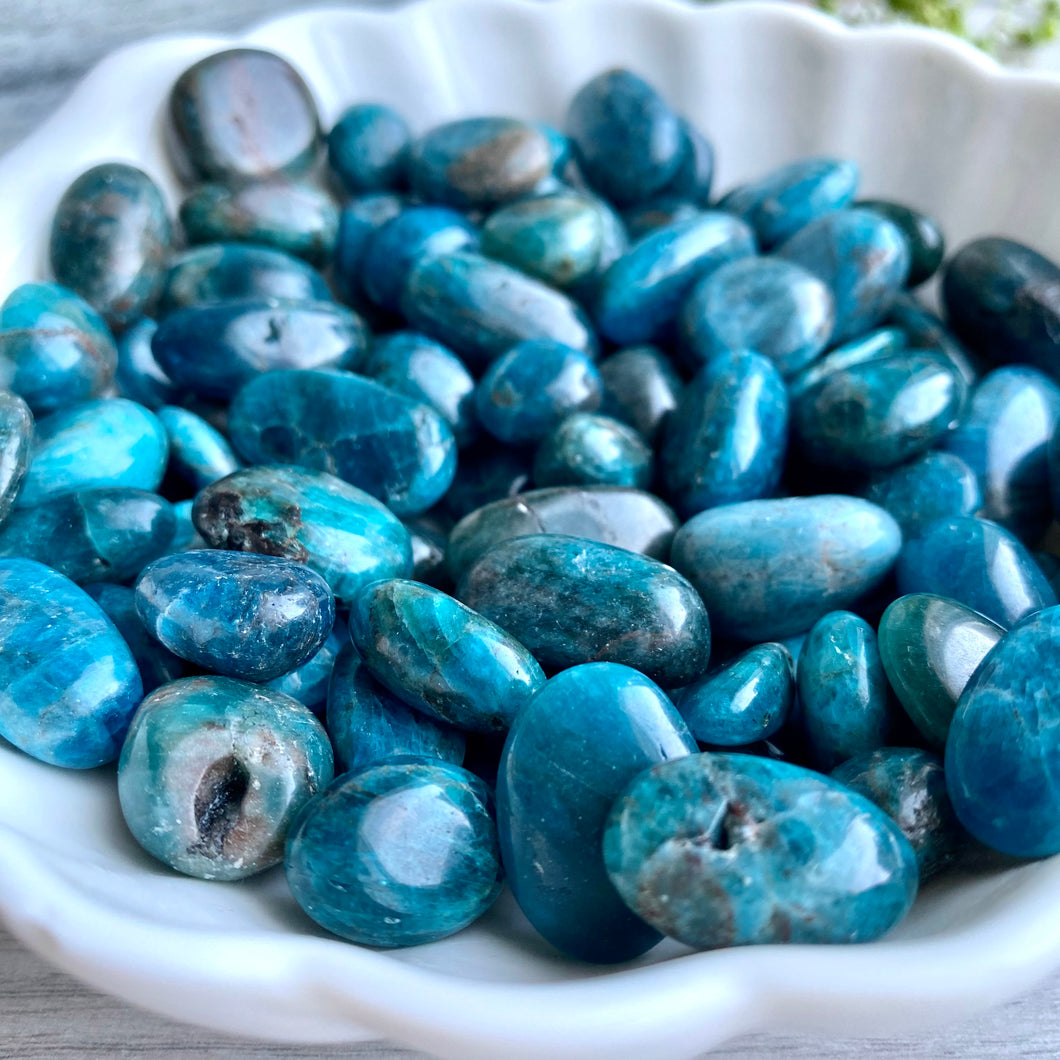 Apatite tumbled pocket stone specimen