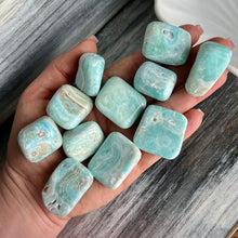 Blue Aragonite/Caribbean Calcite Pocket Stone Crystal Specimen SM