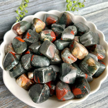 Bloodstone tumbled pocket stone crystal specimen