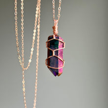 Titanium Aura Quartz Wire Wrapped Necklace