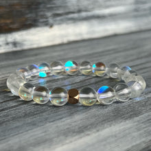 Angel Aura with Hematite Spacer Beaded Stretch Bracelet I