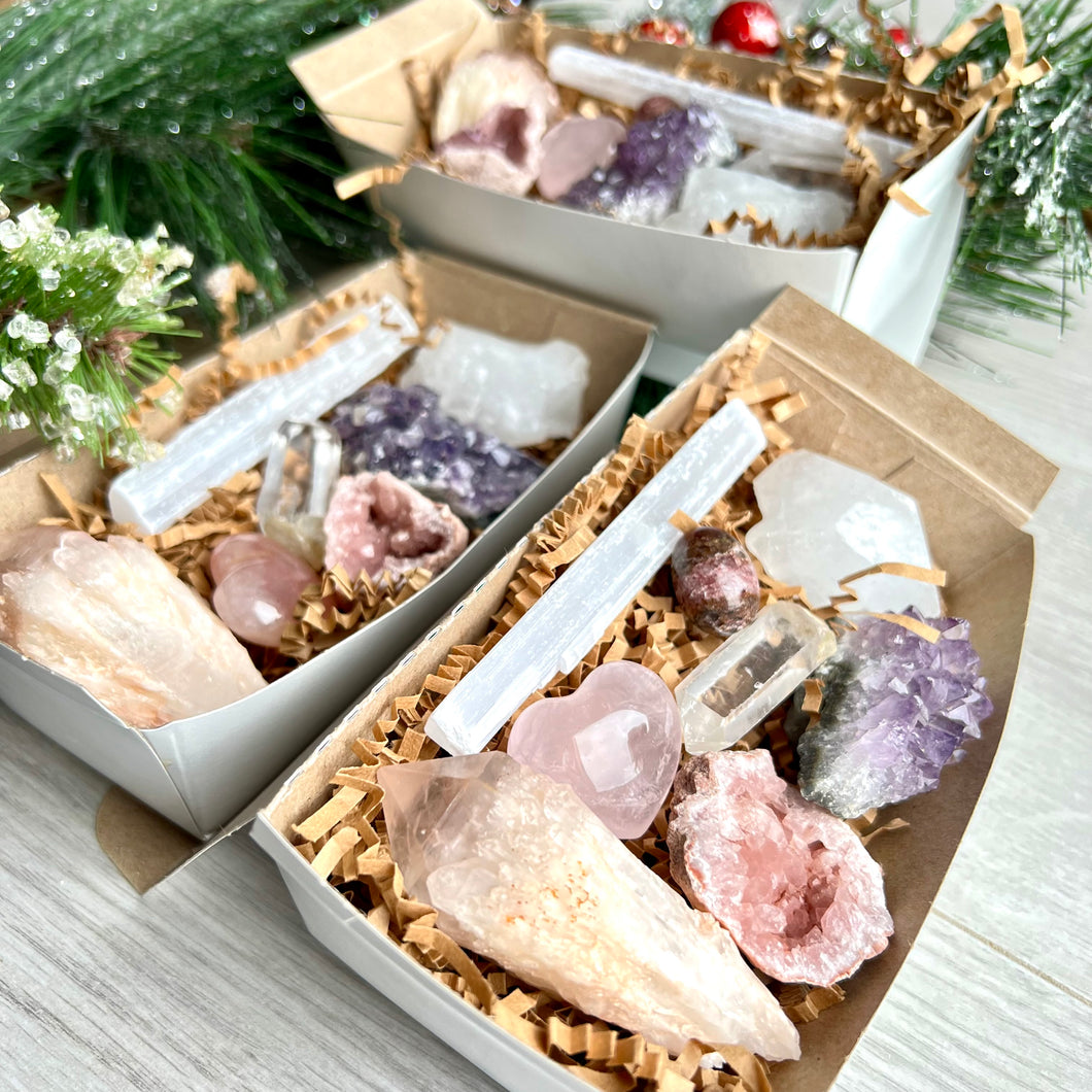 Third eye/Heart Chakra support Crystal Gift Box Set (3)
