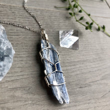 Kyanite Wire Wrapped Necklace on 925 sterling silver