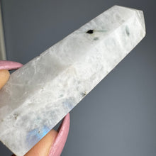 Rainbow Moonstone + Aquamarine Tower Crystal Specimen