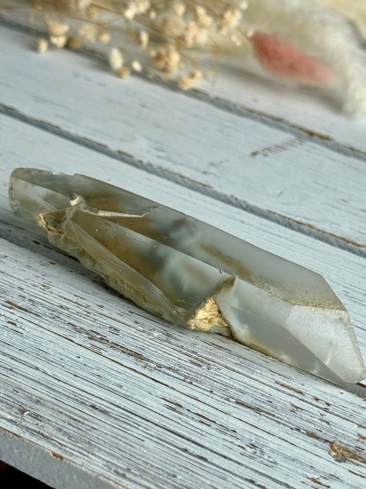 Blue Tara Quartz Crystal Specimen – Wholehearted Crystal Creations