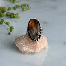 Carnelian + Moss Agate Size 8 Ring