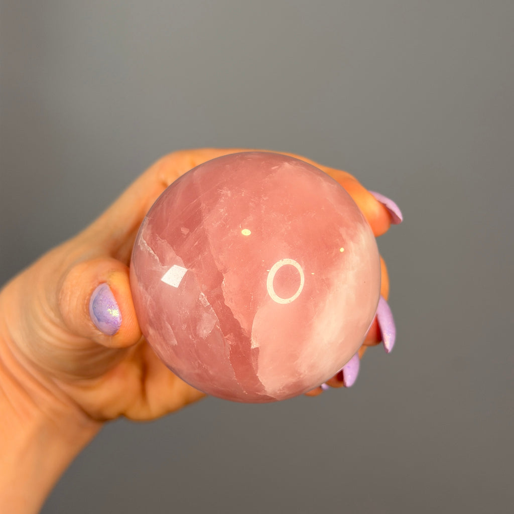 Rose Quartz Polished Sphere Specimen
