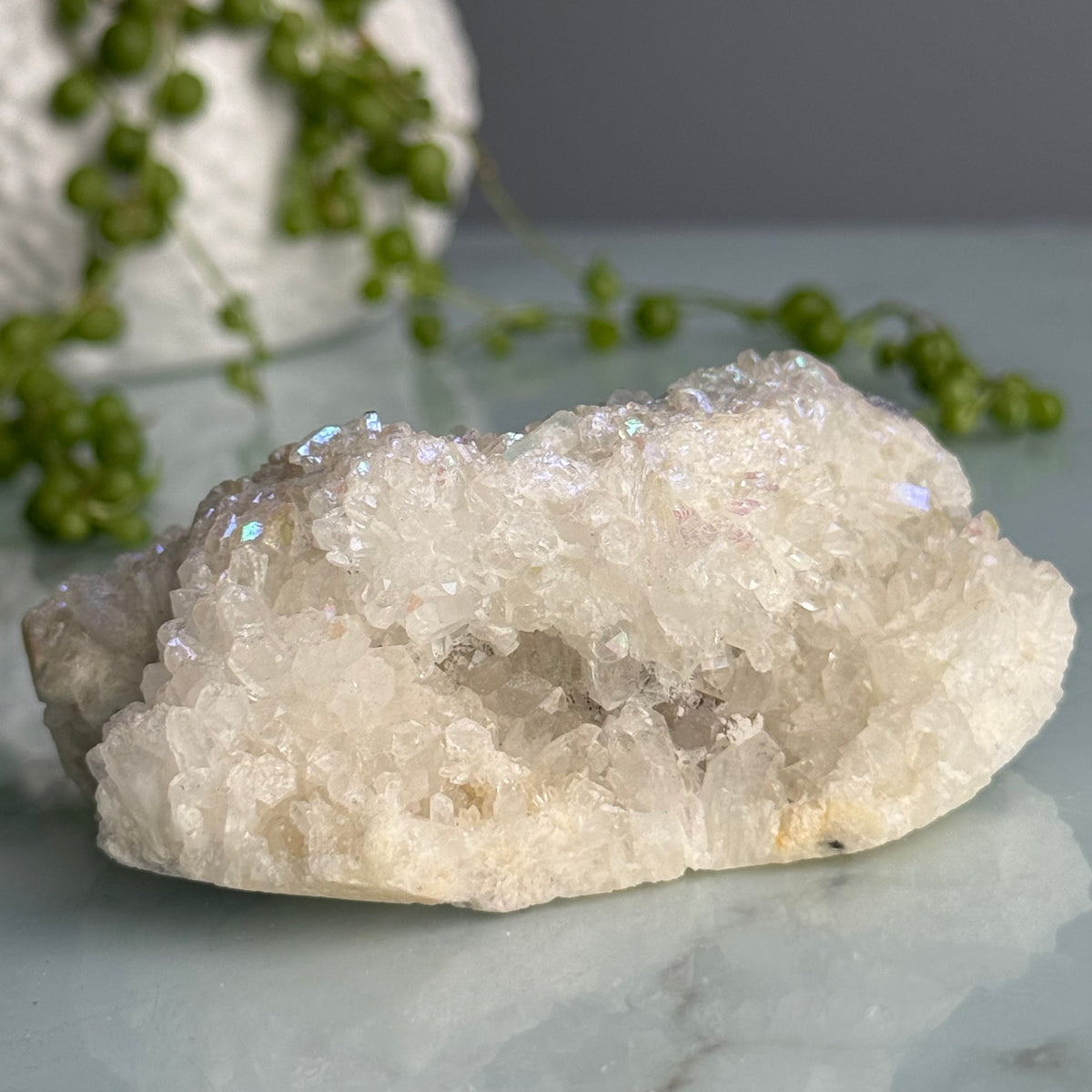 Angel Aura Quartz Cluster Crystal Specimen – Wholehearted Crystal Creations