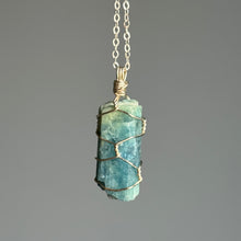 Aquamarine Beryl (A Grade) Wire Wrapped Necklace