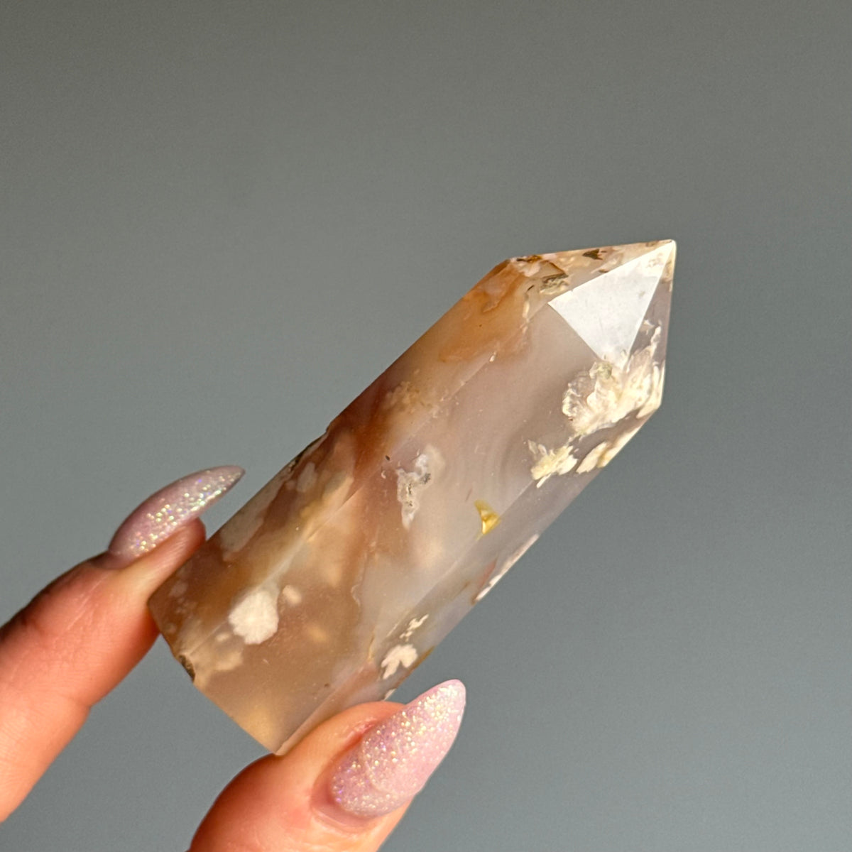 Flower Agate Crystal Tower Specimen – Wholehearted Crystal Creations