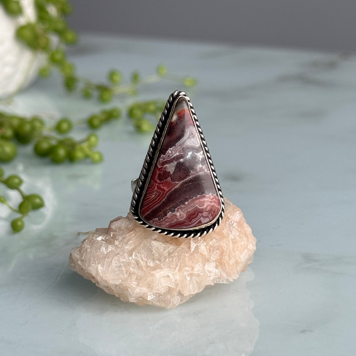 Mexican Lace Agate Crystal Ring – Wholehearted Crystal Creations