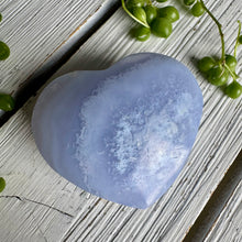 Blue Lace Agate Chalcedony Heart Carving Specimen (BAH1)