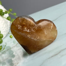 Yellow Fluorite Heart Carving Specimen