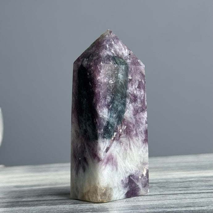 Lepidolite & Pink Tourmaline (Unicorn Stone) Tower