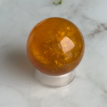 Yellow Fluorite & Mica Crystal Sphere Specimen
