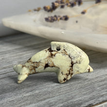 Magnesite Doplpin Carving Specimen (with drill hole)
