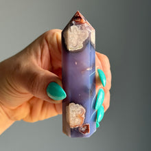 Blue Flower Agate Tower Specimen