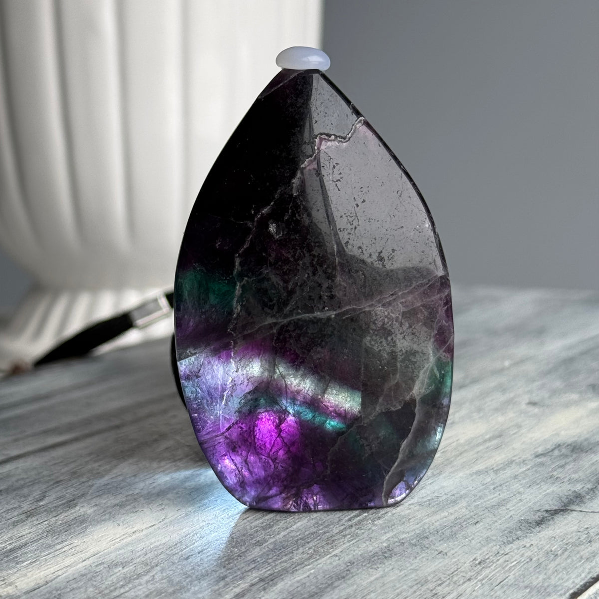 Rainbow Fluorite Flame Crystal Specimen – Wholehearted Crystal Creations