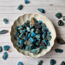 Raw Blue Apatite Pocket Stones Specimen (SM)